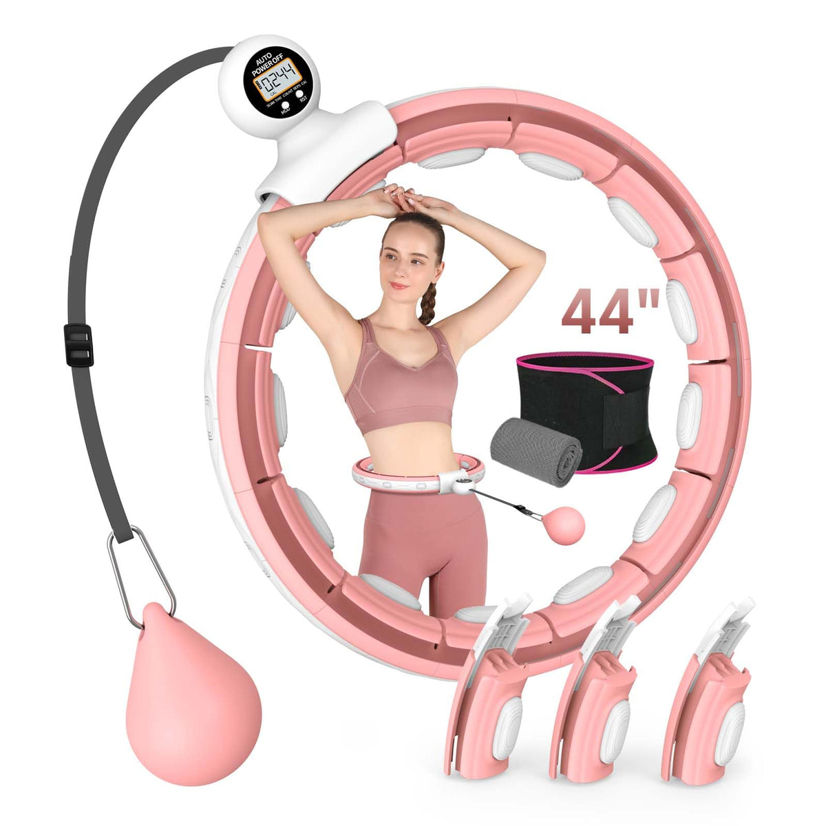 Smart Weighted Fitness Hoop with Counter
